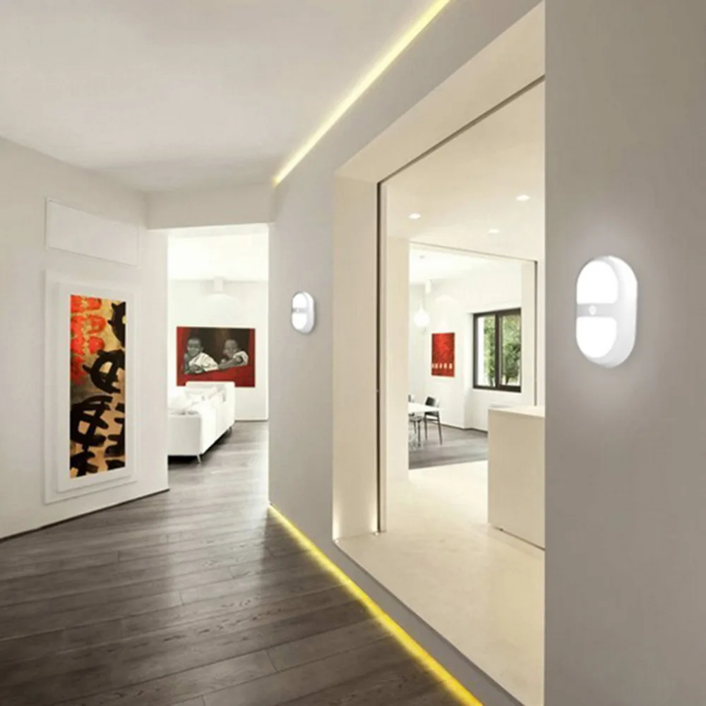 Hot 1pc  10 LED Night Light Motion Sensing Battery Power Human Sensor Lamp  Top Quality New