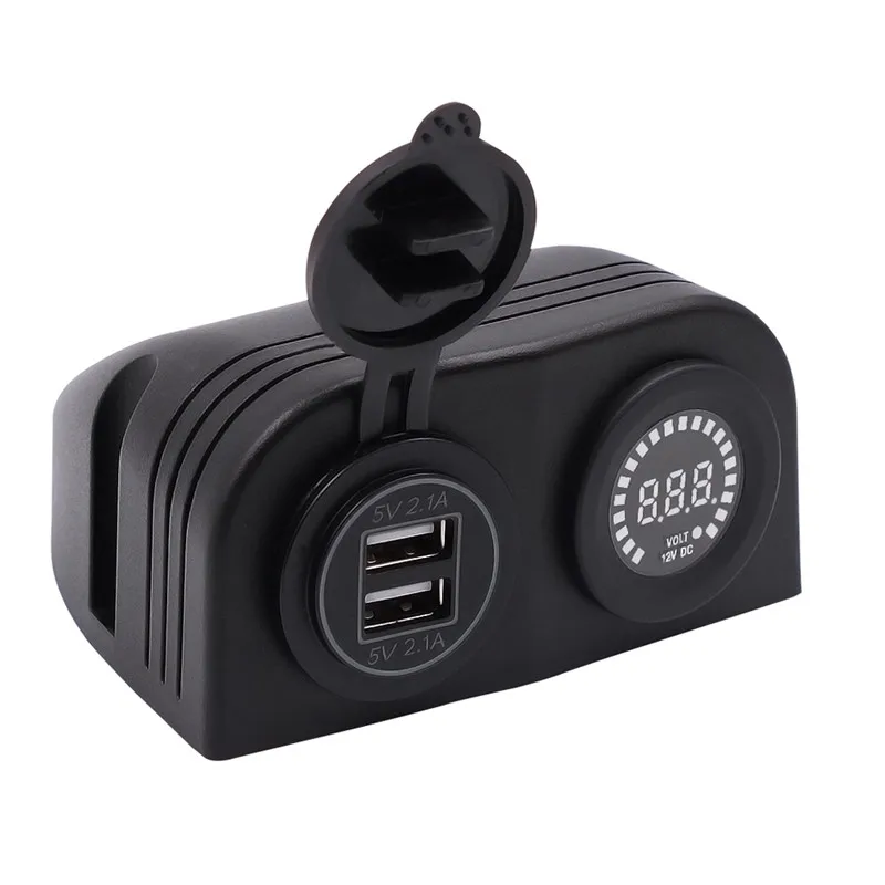 2 USB порта автомобильное зарядное устройство 12 В розетка для автомобильного