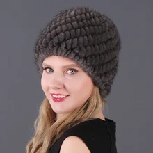 Новая Милая женская шапка из натурального меха норки,, зимние вязаные настоящие шапочки с мехом норки, и розничная, шапка из натурального меха норки s