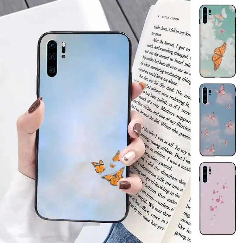 Чехол-бабочка для телефона Huawei P8 P9 P10 P20lite2019 P20 P30 PSMART | Мобильные телефоны и
