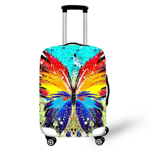 Jamaican Flag Butterfly Travel Suitcase Protector Case Durable Washable Luggage Cover