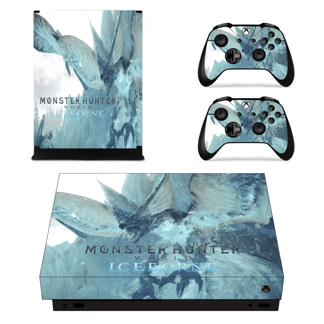 Monster Hunter World Iceborne наклейка на кожу для Xbox One X консоль и 2 контроллера для Xbox One X наклейка на кожу винил