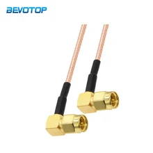 

RG316 SMA Male90° to SMA Male 90° RF Plug Jack Connector Pigtail WIFI Extension Cable RF Coaxial Cord Adapter Wire BEVOTOP