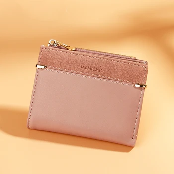 

2019 New Matte Wild Korean Version Coin Purse Multi-card Buckle Short Zipper Ladies Wallet PU Leather Womens Wallets ZF10234