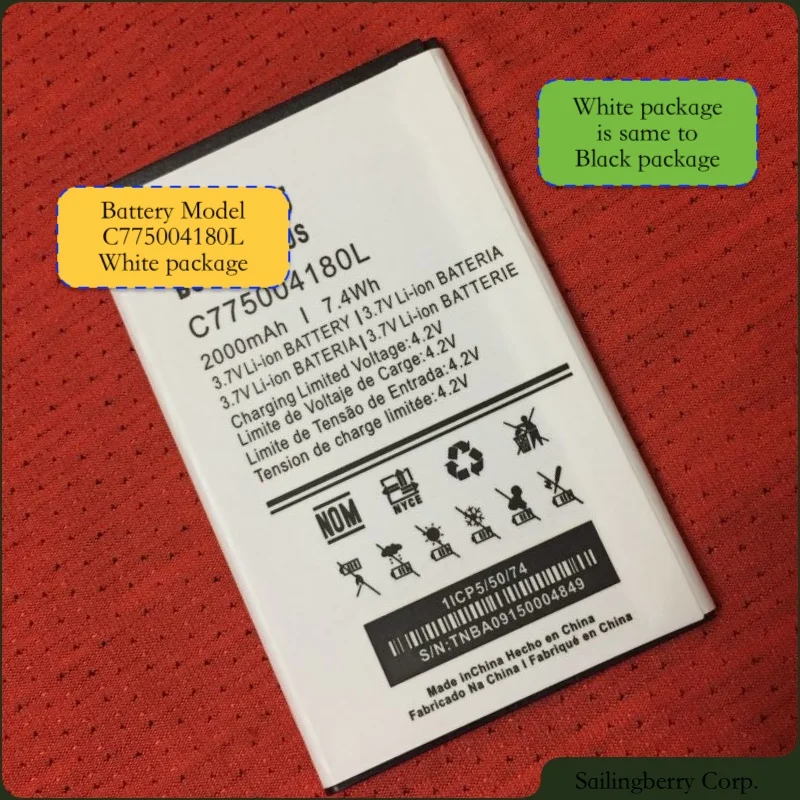 

Battery suitable for BLU-mobile with battery model C775004180L and we send white packaging battery