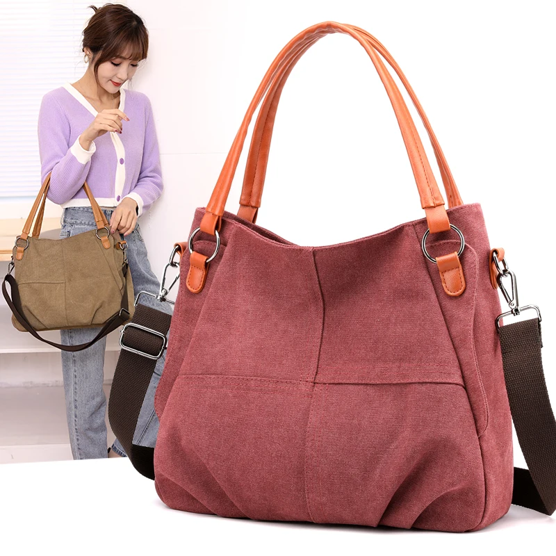 Women Canvas Shoulder Bag Handbags Crossbody Bag for Woman 2022 Tote Female  Travel Lady Designer Shopper Bags - AliExpress