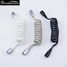 Mangueira de chuveiro flexível, mola, para tubulação de água, acessórios para banheiro, arma pulverizadora, tubo abs 1.5m 2m 3m