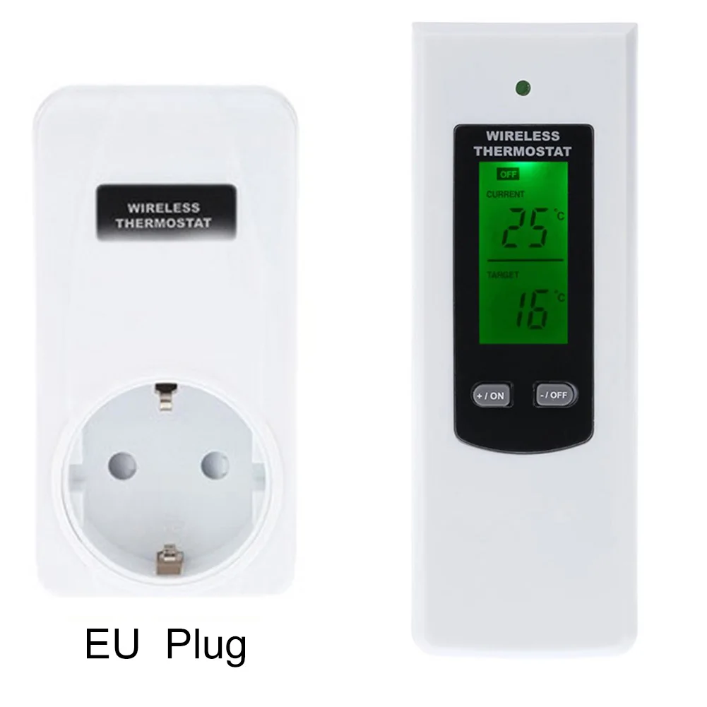Светло-зеленый Беспроводной термостат RF Plug цифровой инфракрасный датчик температуры нагрева контроллер DC112 - Цвет: Светло-зеленый