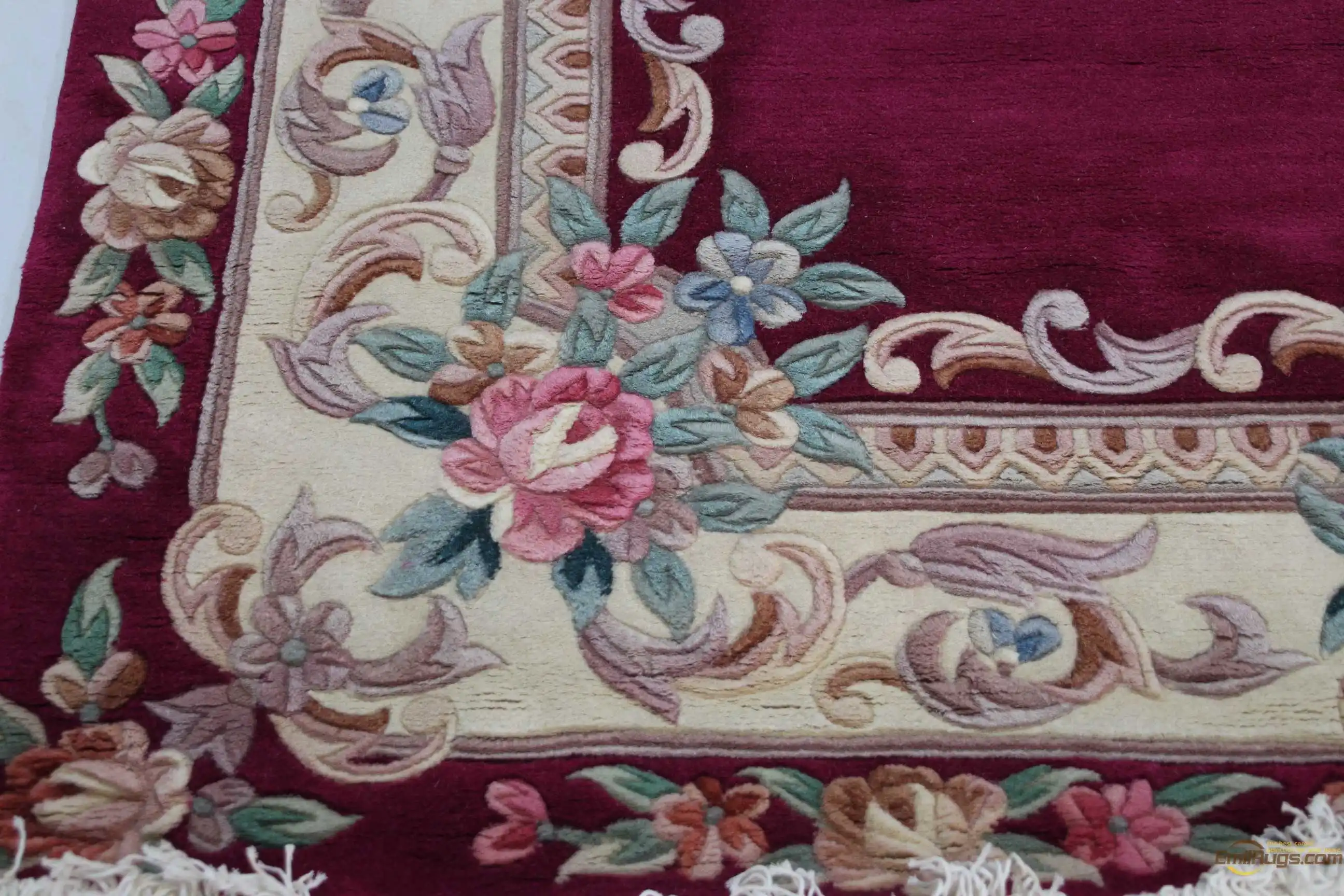 Китайский ковер aubusson, шерстяной французский ковер, около 6' X 9', ручная работа, толстый плюшевый ковер