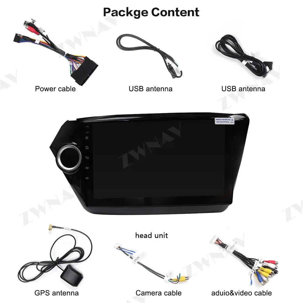 Top DSP IPS car Radio stereo For kia rio 3 4 2011 2016 2017 2018 Car Multimedia Video Player Navi GPS Android 9.1 No 2din 2 din dvd 5