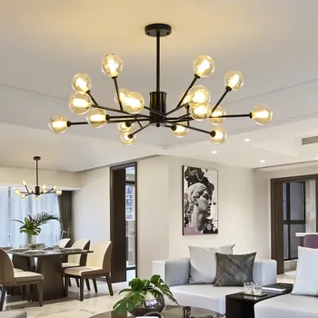 

Industrial Style Retro Iron Bar Modern Creative Shop Nordic Style Art Living Room Bedroom Hotel Restaurant Chandelier
