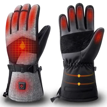 

Heated Gloves with 2 * 2500mAh High Capacity Rechargeable Battery Thermal Gloves Hand Warmer Gloves with 3 Levels Adjustable