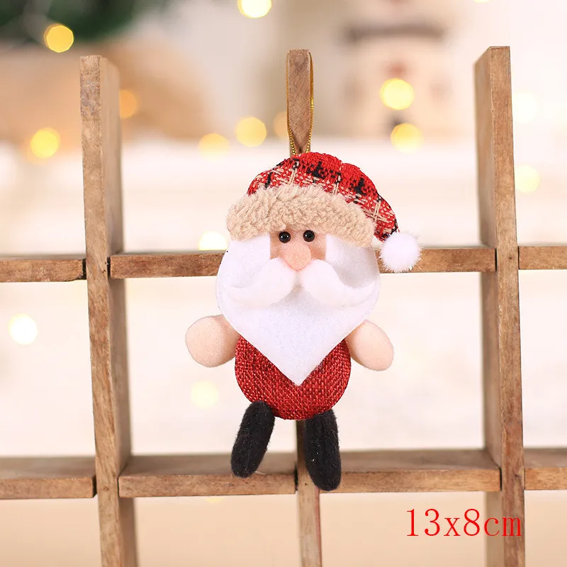 Рождественская елка Декор керст Санта Клаус Снеговик кукла Navidad украшения Рождественские украшения для дома Natal Noel Новогодний подарок - Цвет: style 2-29-santa
