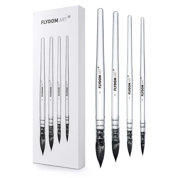 Set di pennelli professionali per acquerello Pennelli per artisti Set di pennelli per acquerello in nylon per capelli di scoiattolo Set di mocio per pittura a guazzo 1