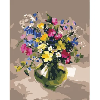 

New Oil Painting Flower Pattern DIY Painting By Numbers Home Wall Decoration Paint Picture Hand Painted Drop Shipping