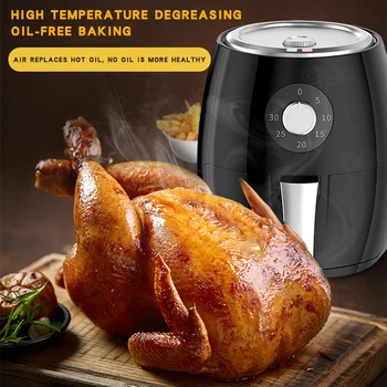 

EU Air Fryer Electric No Oil 3.8L Timing Temperature Control 220V 1350W Intelligent Home Fried Chicken Electric Fryer Oven