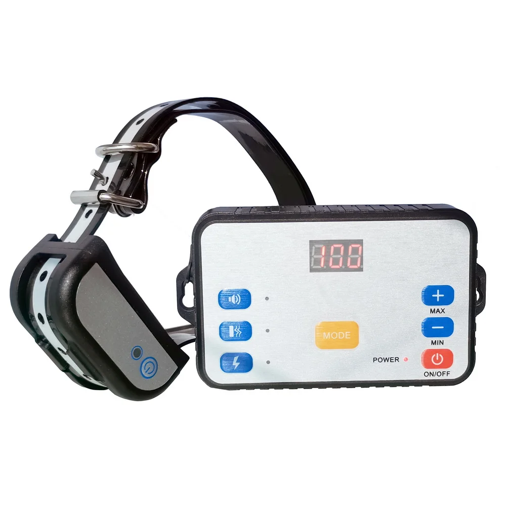Dog Fence Wireless Training Collar 2 in 1 System Electric Wireless Fence Remote Reflective Stripe Adjustable Range dog fence training collar