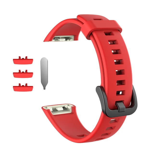 Soft Silicone Band Straps For Huawei Band 6 Smart Watch Wristband Replacement Smart Watch Strap For Huawei Honor Band 6 Correa Red