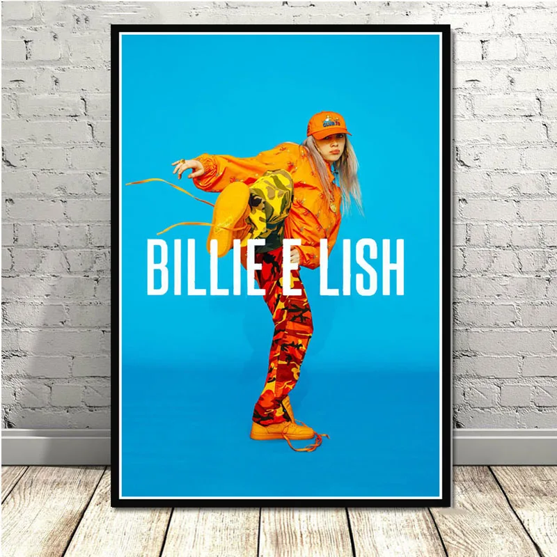Постер и принты Горячая Billie Eilish музыкальная певица поп-звезда рэп настенная живопись холст настенные картины для гостиной домашний декор - Цвет: 13