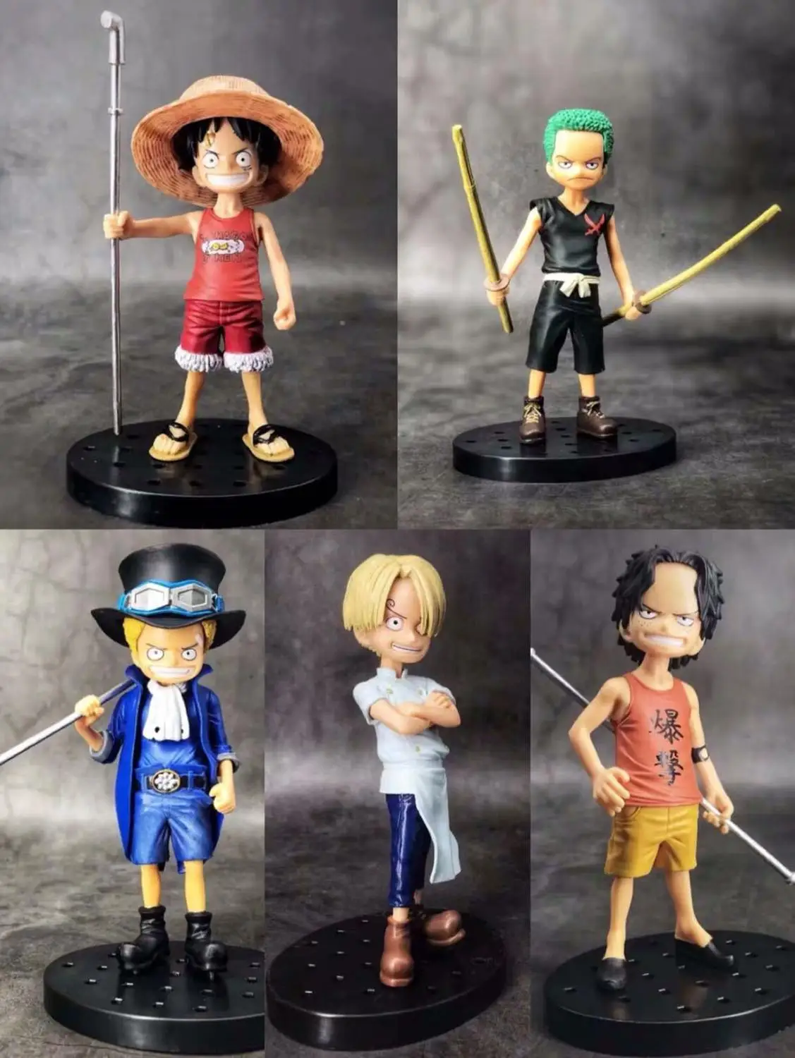 Цельное детство Ver. Luffy Sanji Sabo Ace Zoro милый детский ПВХ экшн фигурка OP Q Коллекционная