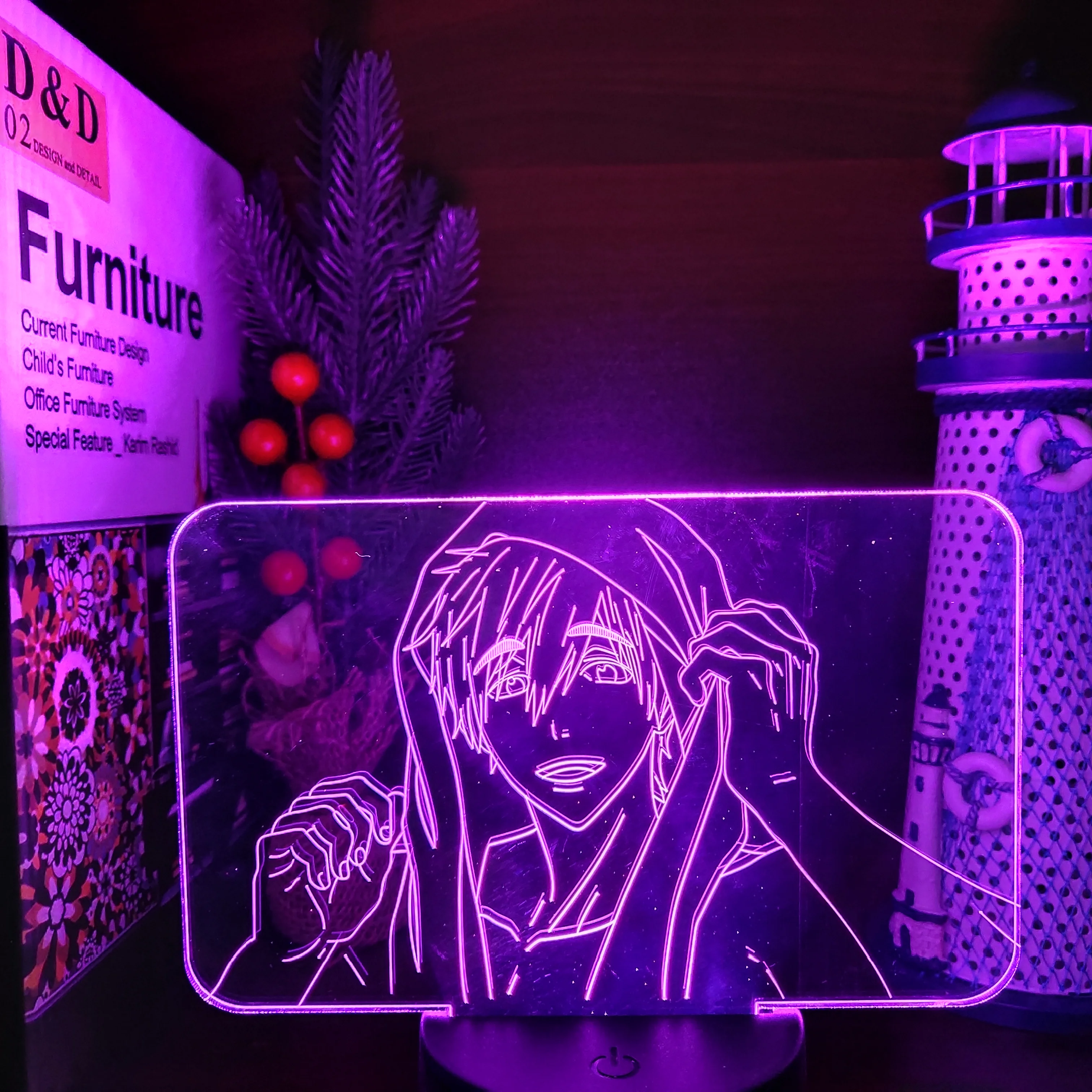 Бесплатно! IWATOBI плавательный клуб Макото Тачибана 3D светодиодные ночники аниме