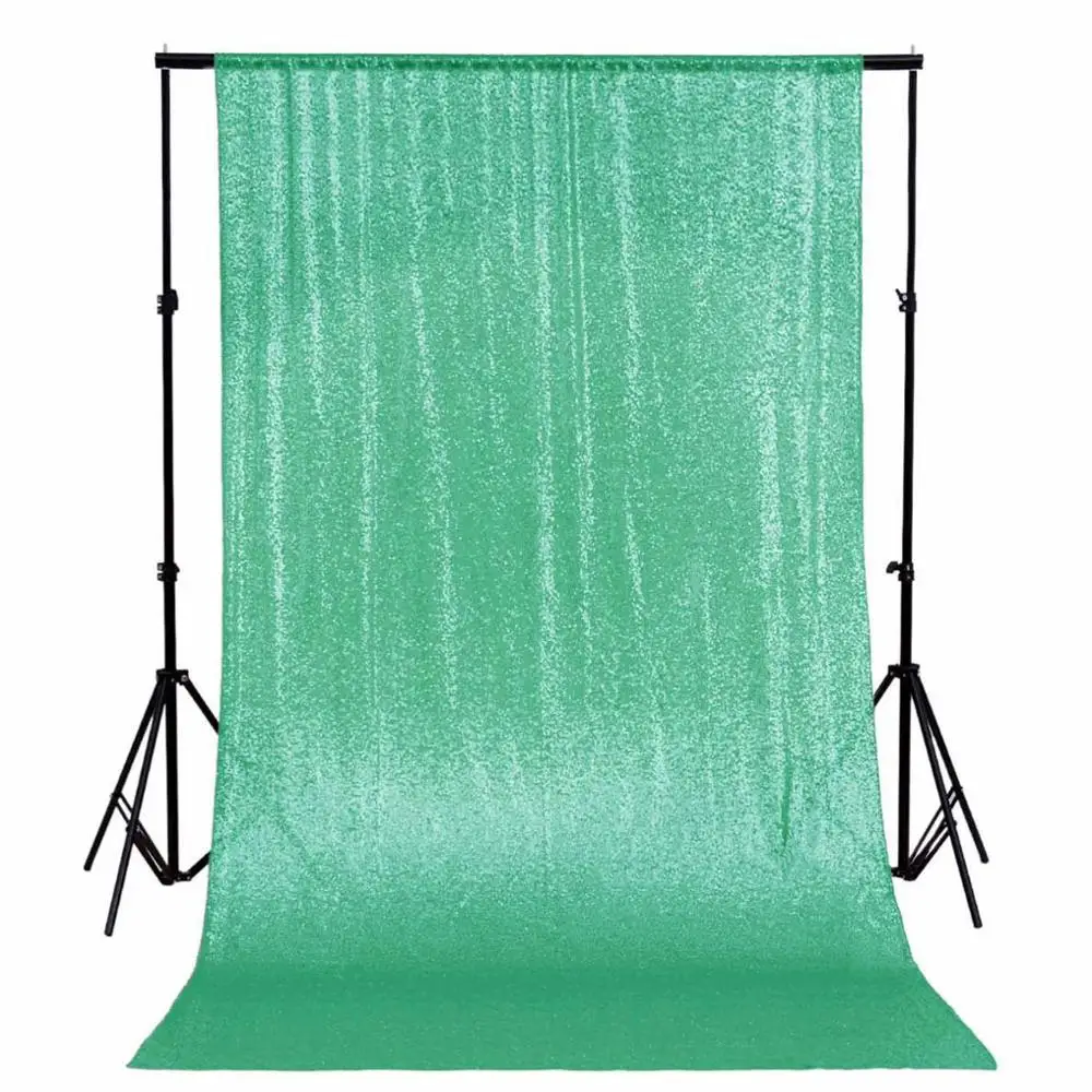 

Shinybauty Mint Green/Light Green Glitter Backdrop Sequin Curtains Party Decortion Mermaid Backdrop For Photography-M190810