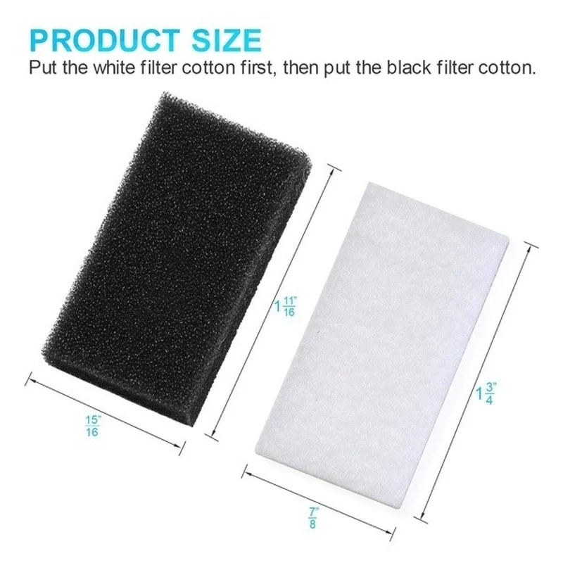 

12 Pcs Filters for CPAP Philips Respironics Machines 4 Pcs Reusable Black Foam and 8 Pcs Disposable White