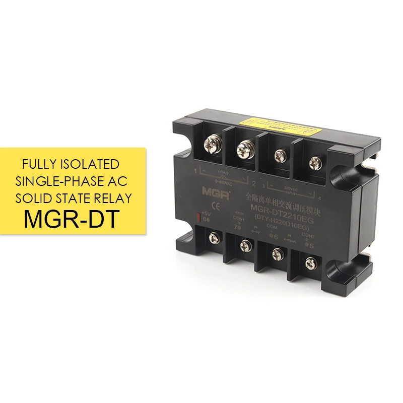 

MGR All Isolated Single phase AC Voltage Regulating Module DTY Solid State Relay Thyristor Voltage Regulator Module CON1 0-5V