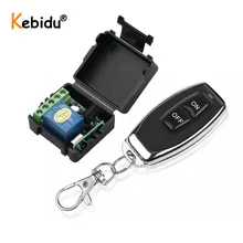 Kebidu rf 433 mhz transmissor de controle remoto com interruptor de controle remoto sem fio dc 12 v 1ch relé módulo receptor