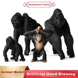 Реалистичные животные Король джунглей фигурка гориллы рука Paind прочные из ПВХ коллекционные игрушки рождественские подарки Дети Раннее