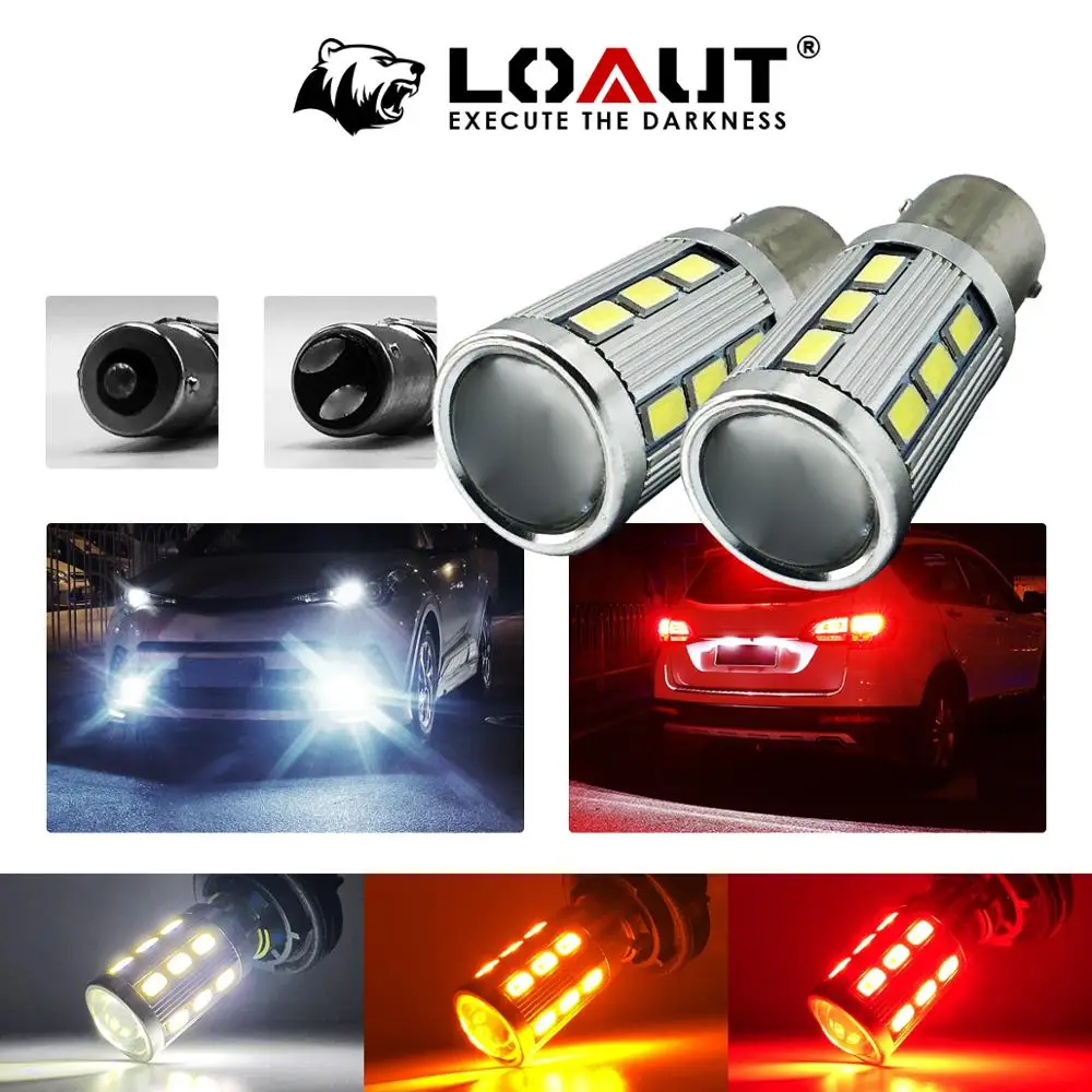 2 шт. 1156 1157 5630 Led 21 SMD p21w bay15d ba15s P21 автоматический стоп-сигнал заднего поворота сигнального фонаря с can-bus Белый Красный Янтарный