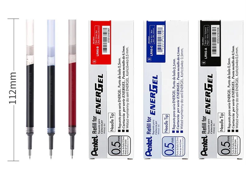 12 шт./кор. Pentel Energel X игла для заправки наконечник LRN5 гелевая ручка Ручка роллер