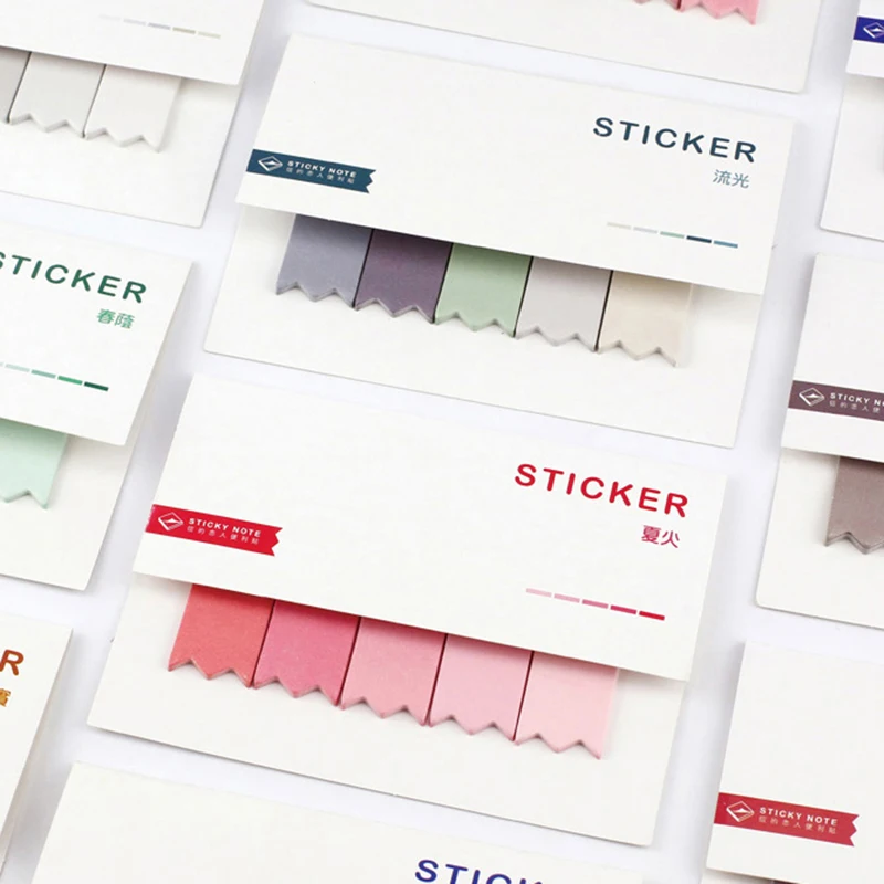 

Macaron Color Style Note Pad Cute Memo Pad Sticker Bookmark Bullet journal Indexes School Articles Stationery