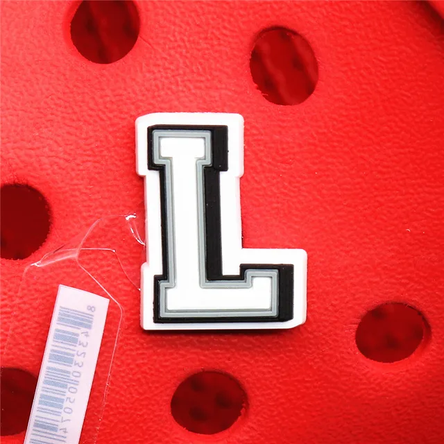 Original PVC Shoe Buckle Accessories DIY Combination English Alphabet Shoes Decoration Jibz for Croc Charms Bracelets Kids Gifts U165-L