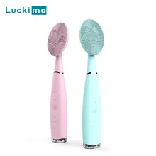 Ultrasonic Silicone Face Cleansing Brush USB Rechargeable Pore Cleaner Exfoliator Face Scrub Washing Brush Skin Care Massage