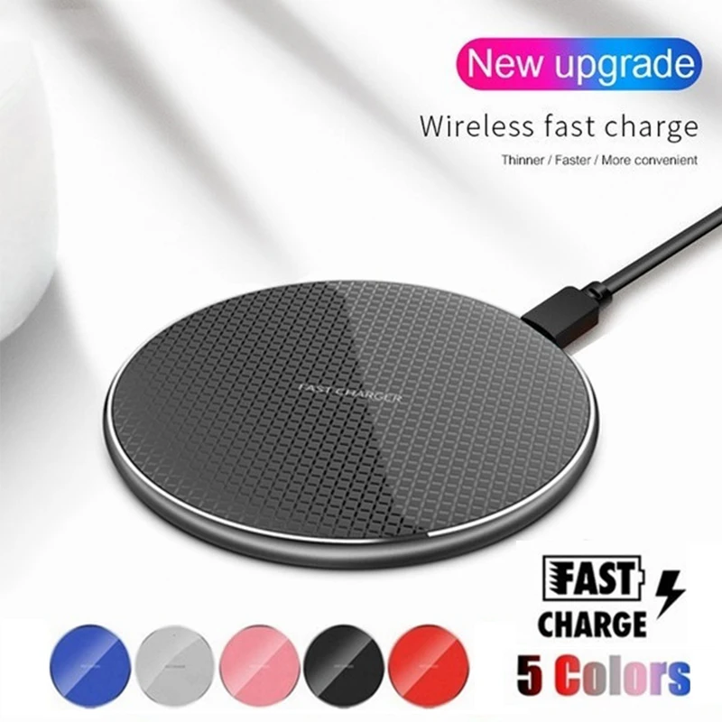 Newest 10W Qi Fast Wireless Charger For iPhone XS Max XR 8 Plus USB Quick Wireless Charging Pad for iPhone Samsung Huawei Xiaomi afbeelding