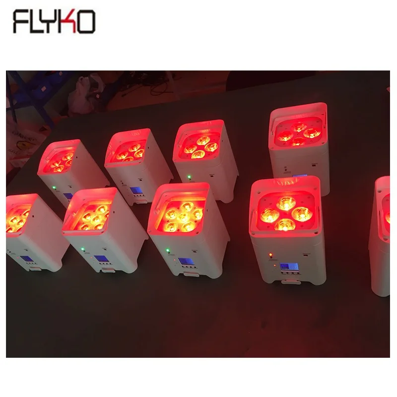 Китайский производитель 6в1 сценический светодиодный аккумулятор 4x18 Вт par light для DJ Booths сценические чехлы