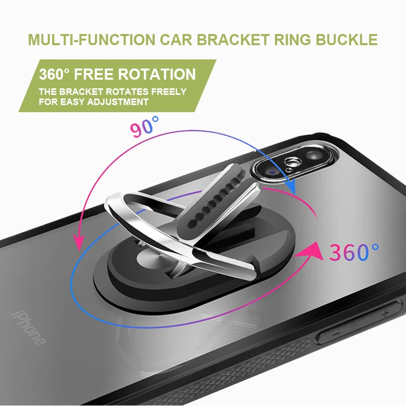 Многоцелевой держатель для мобильного телефона на 360 градусов, автомобильный держатель с креплением на вентиляционное отверстие, подставка, вращающийся держатель телефона с кольцом на палец, кронштейн для автомобиля