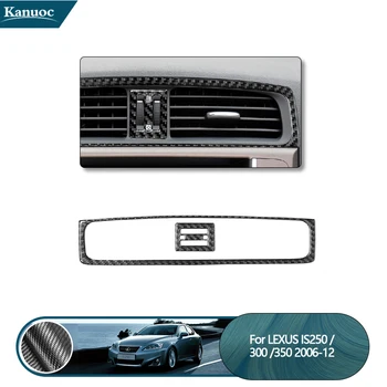 

Car Styling Carbon Fiber Car center control air outlet panel frame 3D Sticker For LEXUS IS250 300 350 2006-2012