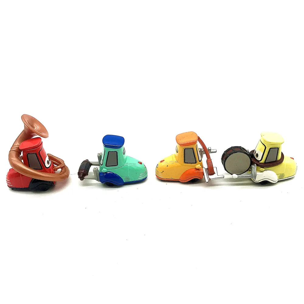 4pcs set Disney Pixar Cars Uncle Topolino s Band 1 55 Diecast Metal Alloy Toy Car 3