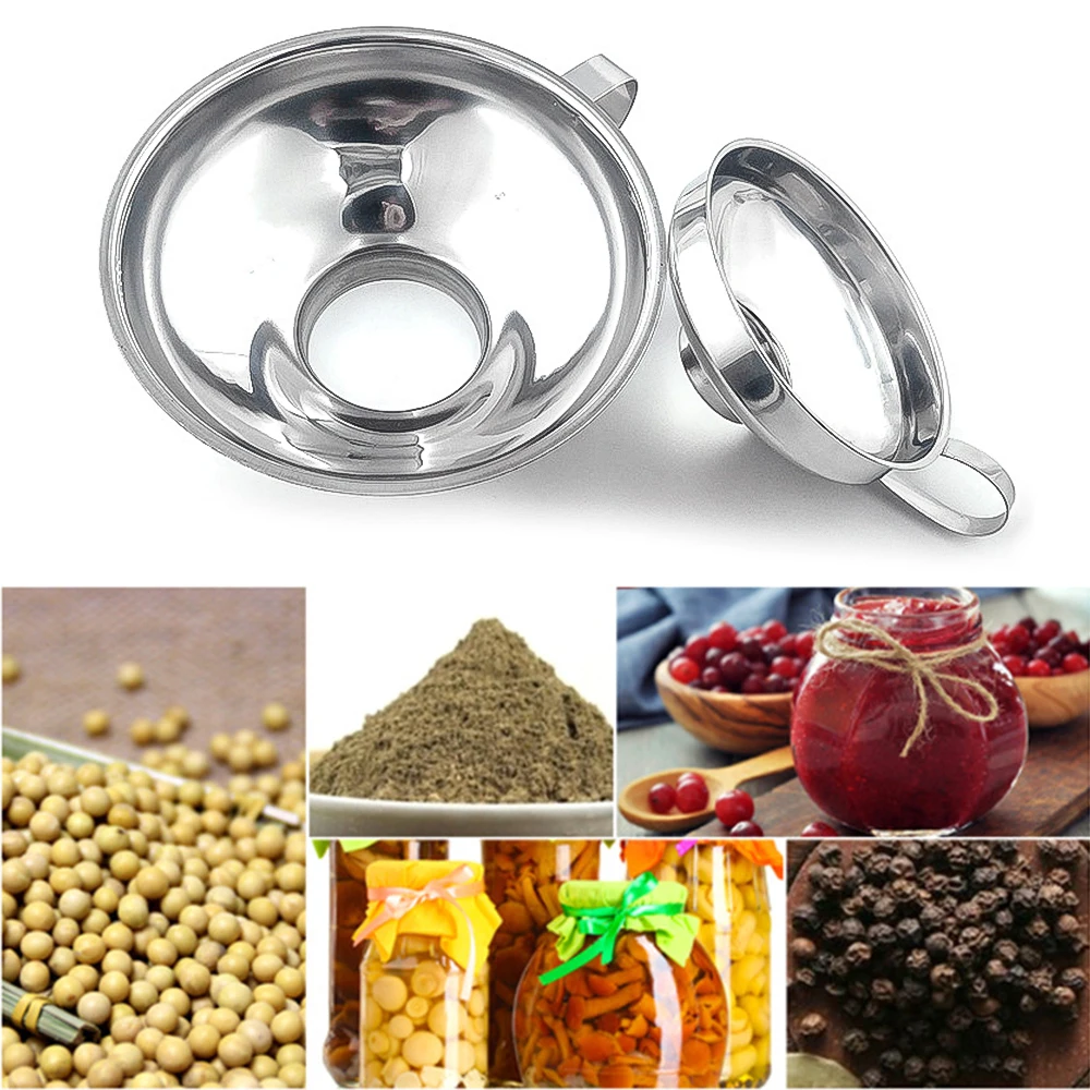 Воронка для консервирования с широким горлышком из нержавеющей стали сливная