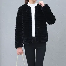 Зимнее пальто с искусственным мехом для Для женщин Градиент Цвет; теплое пальто из искусственного меха куртка открытые спереди с О-образным вырезом, Женская куртка с мехом, куртка-парка, пальто