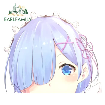 

EARLFAMILY 13cm x 10.8cm for Starting Life In Another World Rem Vinyl Car Stickers Scratch-proof Window Bumper Decal for VAN