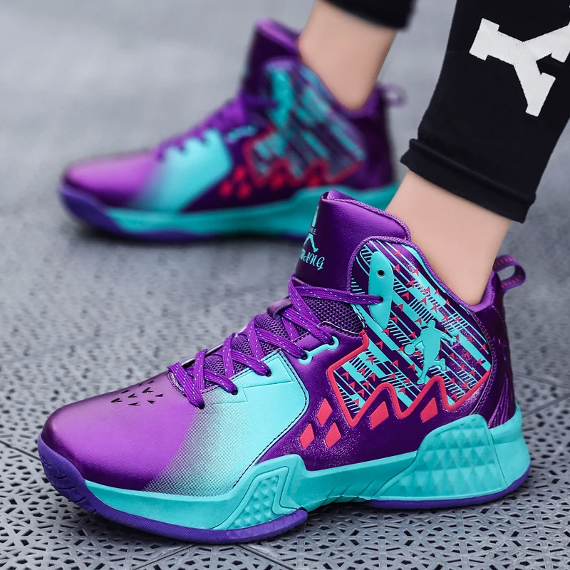 

High-End Classic Basketball Shoes Men High Top Breathable Sneakers Men Outdoor Non-Slip Athletic Fashion Thick Bottom Sport Shoe
