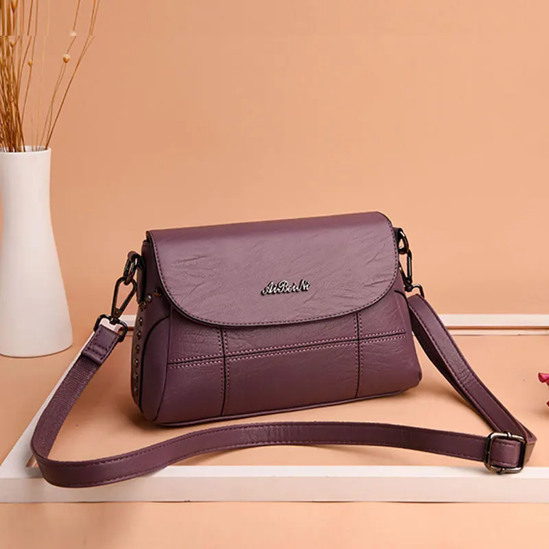 2020 Middle Aged Women's Bag Mother's Bag New Handbag Fashion Crossbar Bag Fashion Women's Shoulder Bag Small Square Bag