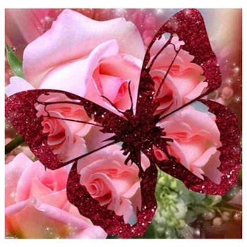 

Full Round Drill Decoration Home Diamond Embroidery Animals 5D DIY Diamond Painting Butterfly