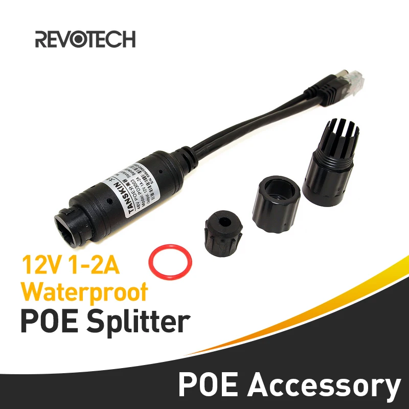 Водонепроницаемый сплиттер PoE 10/100 м со стандартом IEEE 802.3af и выходным питанием 12 в 1