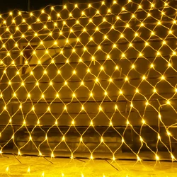 2x2M LED Net Mesh Fairy String Light Garland Window Curtain Christmas Fairy Light Wedding Party Holiday Decoration