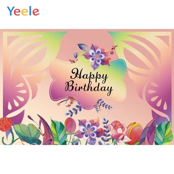 

Colorful Flower Newborn Baby Shower Princess Birthday Party Vinyl Backdrop Photography Background For Photo Studio Photophone