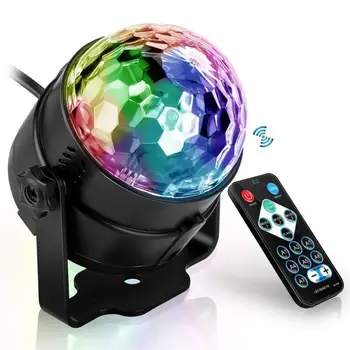 

3W LED Party Disco Lights DJ Strobe Stage Light Sound Activated Rotating Magic Ball Lights EU/US Plug With Remote Controller
